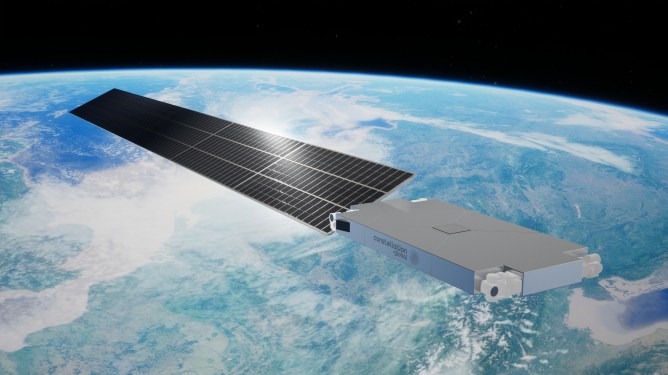 A render of Constellation Technologies & Operations satellite in VLEO