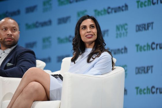 NEW YORK, NY - MAY 15: Founding Partner of Female Founders Fund Anu Duggal speaks onstage during TechCrunch Disrupt NY 2017 at Pier 36 on May 15, 2017 in New York City. (Photo by Noam Galai/Getty Images for TechCrunch)