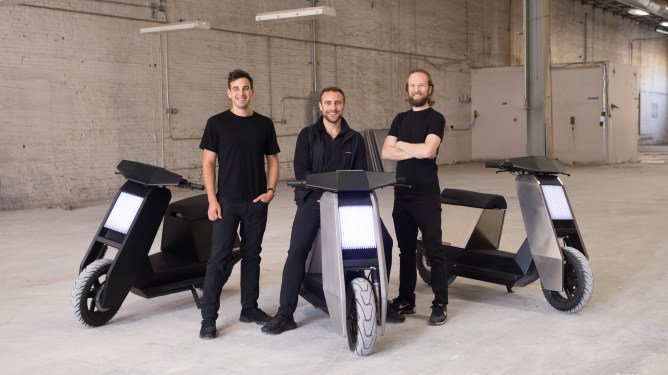 Infinite Machine team with the P1 scooter