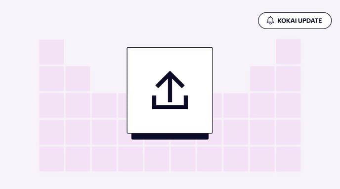 An illustration of the Kokai programmatic table with an upload icon in the center.