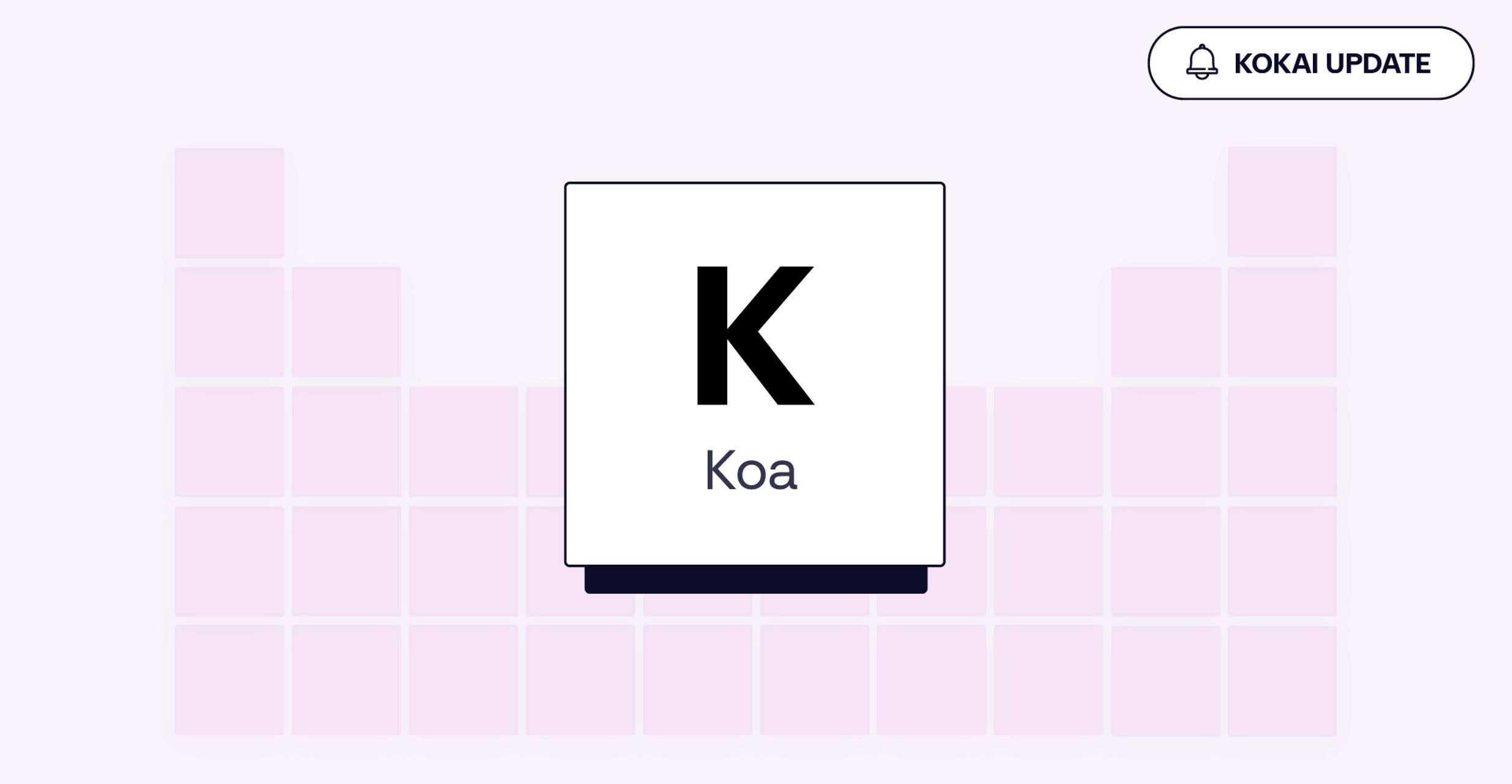Purple graphic with the K - Koa title from The Trade Desk platform