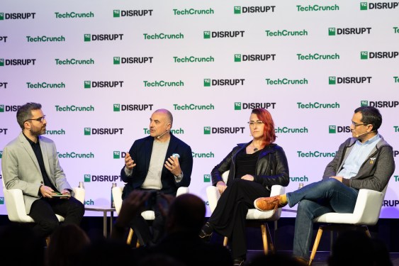 Bogomil Balkansky Partner of Sequoia Capital, Aeva Black Section Chief for Open Source Security at the U.S. Cybersecurity and Infrastructure Security Agency, Luis Villa co-founder of Tidelift on stage at TechCrunch Disrupt 2024 Day 3 on Wednesday, Oct. 30, 2024 in San Francisco.