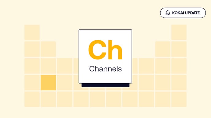 Yellow graphic of "Ch - Channels" tile for The Trade Desk - Kokai Update