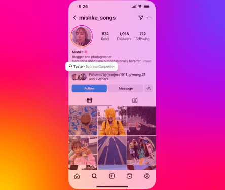 Instagram music profile